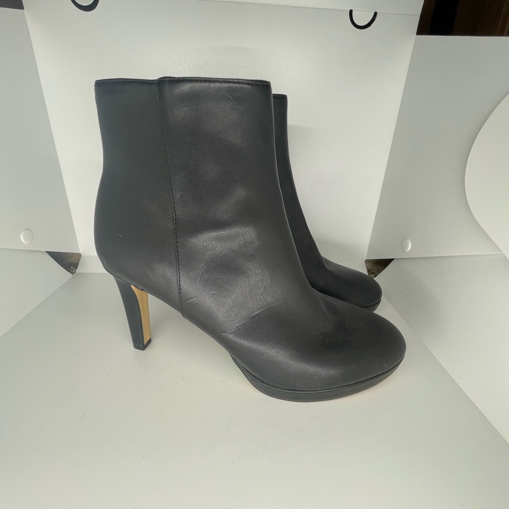 Nine West Womens Platform High 4” Heel Ankle Boots Black Size 8